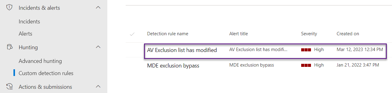 14.0 Defender for Endpoint(MDE): Custom Detection Rule